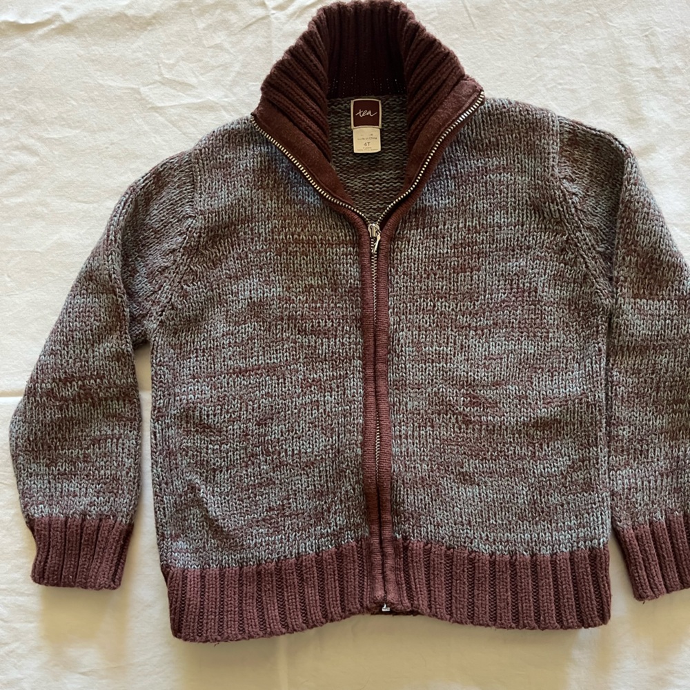 Tea Collection Brown and Gray Kids Sweater